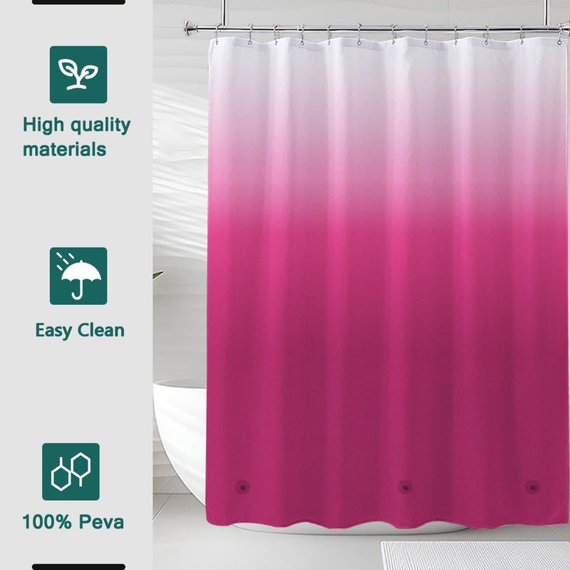 jssablo Shower Curtain Liner, 100% Waterproof Peva Shower Curtains with 3 Duty Heavy Bottom Magnets and 12 Rust Proof Grommets, 72x72 Weighted Shower Liner for Shower Stall, Bathtubs - Image 5